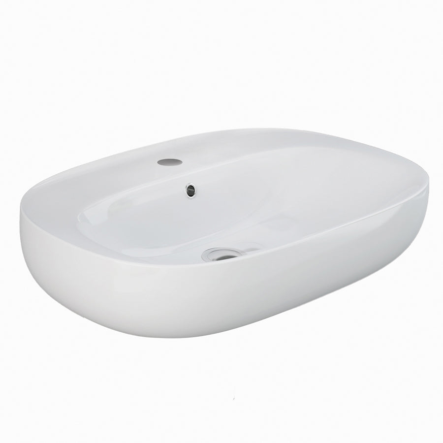 Lavabo sospeso ovale modello Illusion Rak Ceramics cm 50x44
