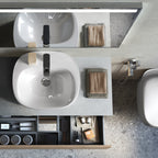 Lavabo sospeso ovale modello Illusion Rak Ceramics cm 55x44