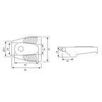 Vaso WC alla turca 56x47 cm in ceramica Bianca