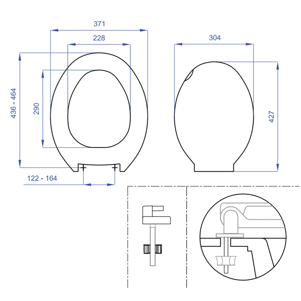 Sedile WC per Vaso Kaila in termoindurente - Bianco