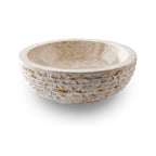 Lavandino da appoggio 'Merapi Bianco' in marmo cm 40x15h by Cipi