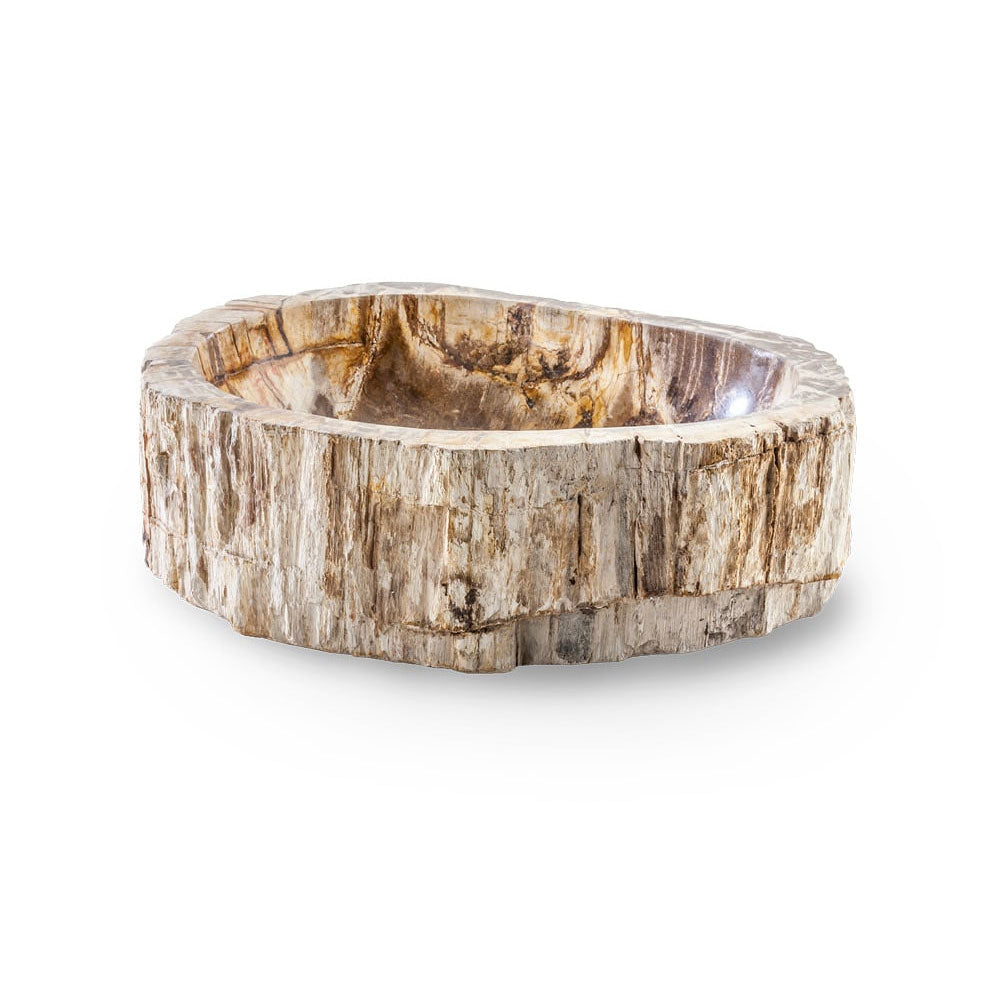 Lavandino da appoggio 'Stone Tree' ricavato da una sezione di albero pietrificato cm 40x15h by Cipi