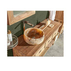 Lavandino da appoggio 'Kraton Basin' in onice massiccio cm 40x15h by Cipi