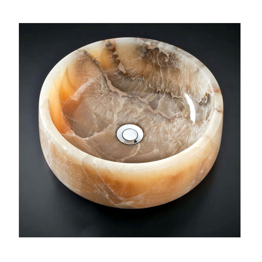 Lavandino da appoggio 'Kraton Basin' in onice massiccio cm 40x15h by Cipi