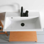 Lavabo sospeso in ceramica  Xilon Lavarredo cm 51x50 colore bianco lucido
