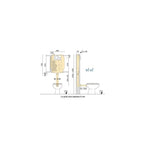 Cassetta incasso Pucci ECO con canotto di collegamento e Placca Bianca - wc a pavimento