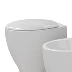 Sedile wc Mascalzone Domus Falerii con chiusura normal close in termoindurente bianco lucido