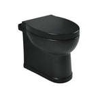 Sanitari filomuro con scarico universale e sedile soft close serie Isola cm 48x38- Nero Opaco