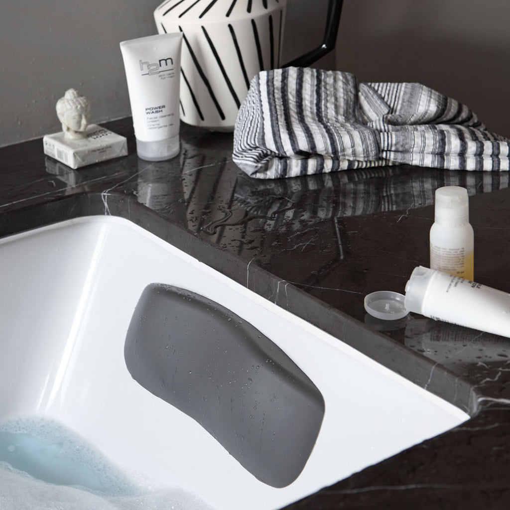 Poggiatesta per vasche da bagno in gel poliuretanico modello Vanilla di Geelli - Azzurro