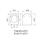 Sedile wc in termoindurente per Ideal Standard serie Esedra chiusura softclose