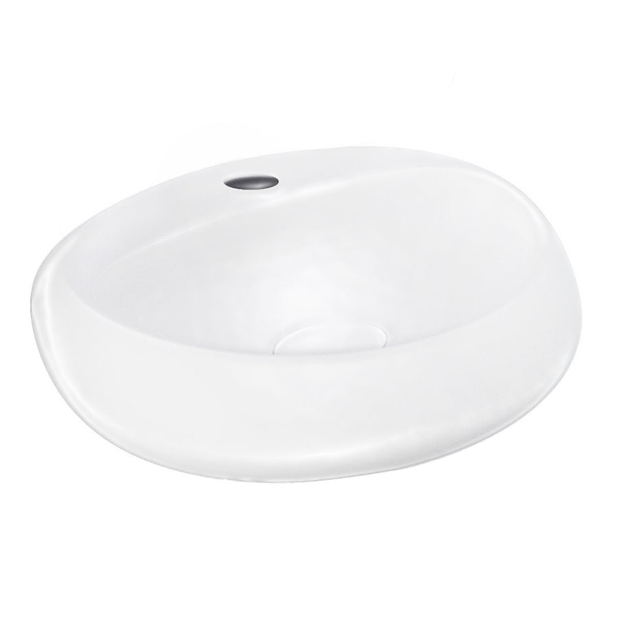 Lavabo sospeso modello Cloud Rak Ceramics cm 65x44 ceramica bianca lucida senza troppopieno