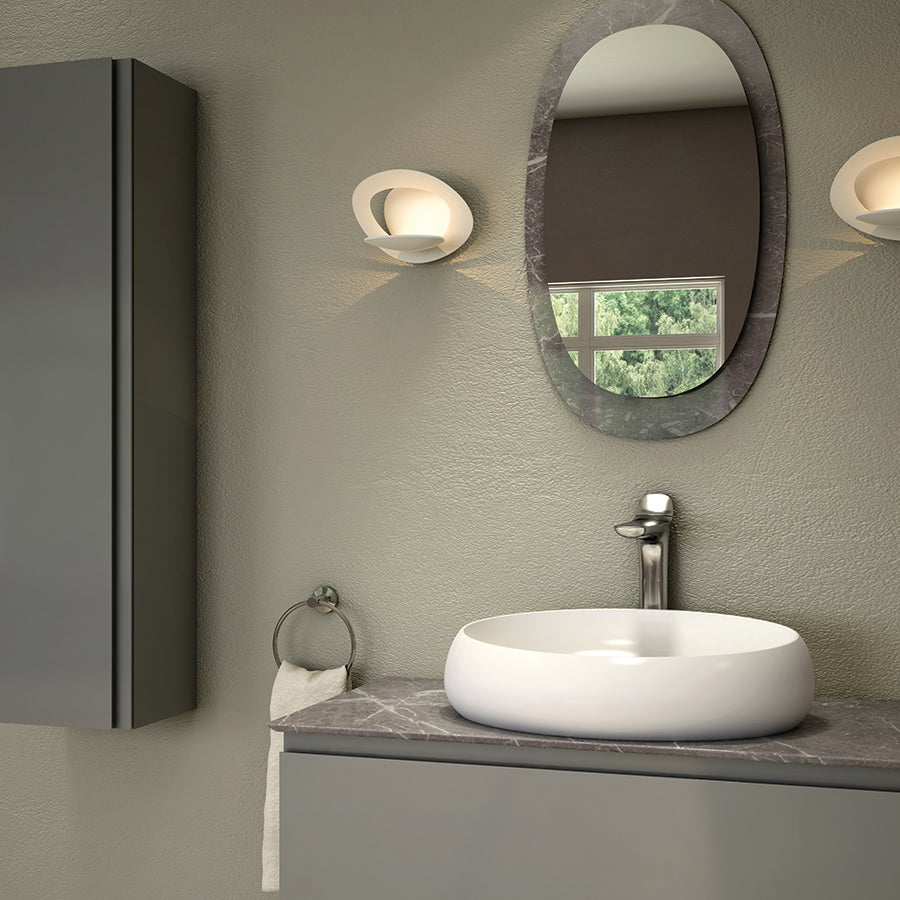 Lavabo da appoggio modello Cloud Rak Ceramics cm 58x40 ceramica bianca lucida