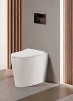 Sanitari filomuro senza brida scarico traslato Domus Falerii collezione Multipla 52x36 cm bianco lucido