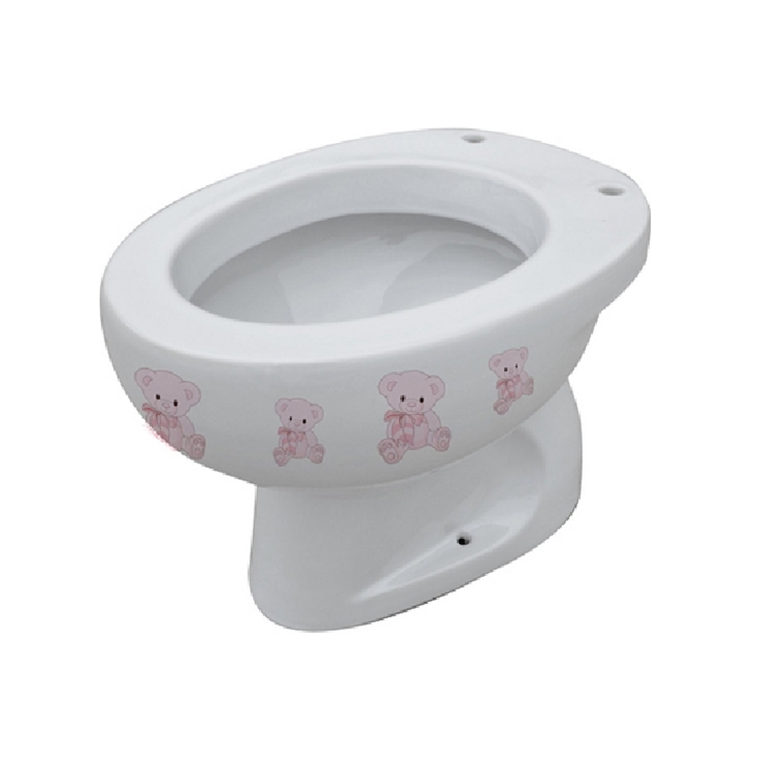 Vaso Infanzia Orsetta della Linea Baby con scarico a muro 30x41 cm x H. 31 - Bianco