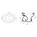 Vaso Infanzia Orsetta della Linea Baby con scarico a pavimento 30x41 cm x H. 30