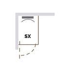 Vasca per anziani modello Light Blue 1015x720x1000 mm apertura a SINISTRA