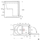 Vasca per anziani modello Light Blue 1015x720x1000 mm apertura a SINISTRA
