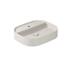 Lavabo da appoggio rettangolare con angoli stondati serie Smart-B di Ceramica Galassia -  Sabbia 55x45cm