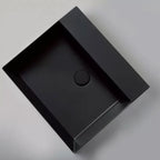 Lavabo da appoggio squadrato Ceramica Azzurra Elegance 35x35 cm - Carbone