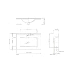 Lavabo in ceramica BathCore 60x45 cm - Bianco