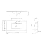 Lavabo in ceramica BathCore 80x45 cm - Bianco