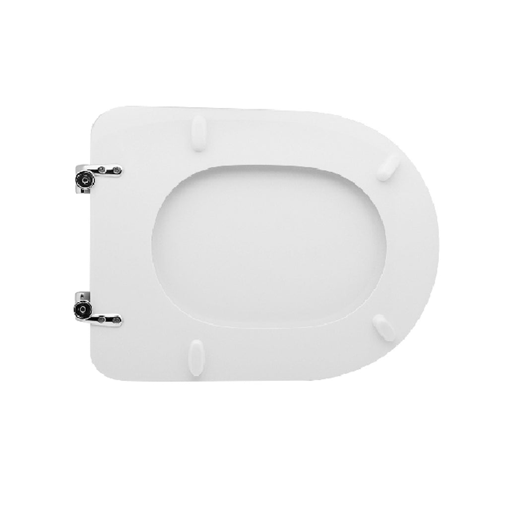 Sedile WC per Flaminia vaso Valentine con cerniere fisse in Ottone - Bianco