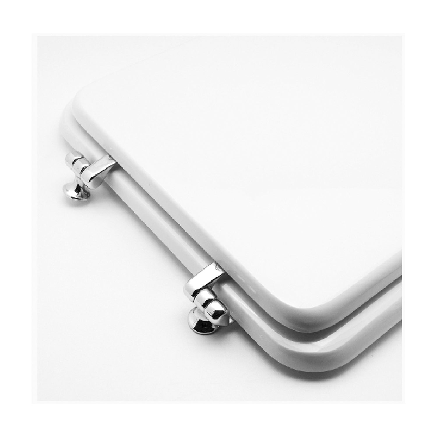 Sedile WC per Flaminia vaso Valentine con cerniere fisse in Ottone - Bianco