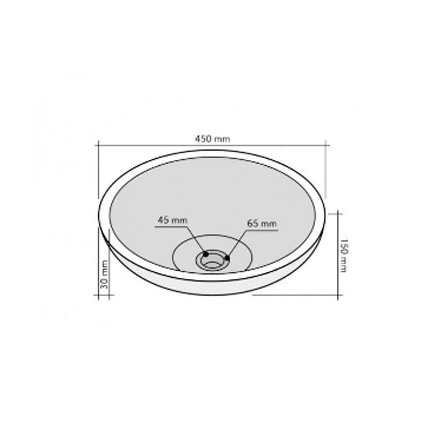 Lavabo da Appoggio in Marmo Tondo Trotol Levigato