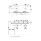 Lavabo doppia vasca Stone 110x50x13 cm Ceramica Globo â€“ Bianco lucido