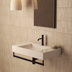 Lavabo rettangolare con piani laterali T-Edge 80x47x12 cm Ceramica Globo â€“ Bianco lucido