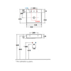 Lavabo rettangolare T-Edge 55x47x12 cm Ceramica Globo â€“ Bianco lucido