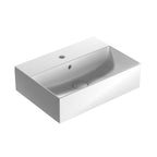 Lavabo da appoggio o sospeso T-Edge 51x37 cm Ceramica Globo - Bianco lucido