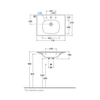 Lavabo sospeso o su base Boulevard 71x51x18 cm Ceramica Globo - Bianco lucido