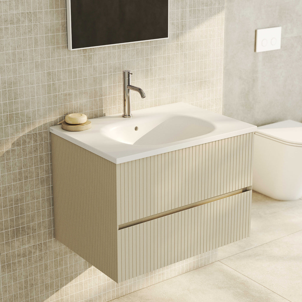Lavabo sospeso o su base Boulevard 71x51x18 cm Ceramica Globo - Bianco lucido