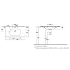 Lavabo sospeso o su base Boulevard 96x51x18 cm Ceramica Globo - Bianco lucido