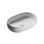 Lavabo da appoggio Koi 55x36x14 cm Ceramica Globo - Bianco lucido