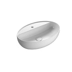 Lavabo da appoggio 4All I Tuttofare 60x42x16 cm Ceramica Globo con foro rubinetteria - Bianco lucido
