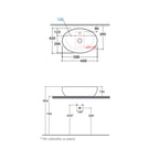Lavabo da appoggio 4All I Tuttofare 60x42x16 cm Ceramica Globo con foro rubinetteria - Bianco lucido