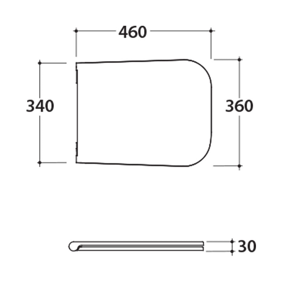 Coprivaso rimovibile STONE 52 bianco soft-close