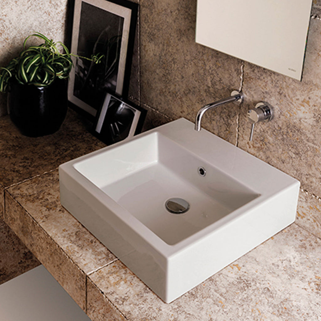 Lavabo installazione Sospesa o da Appoggio 50x50 cm - Globo Classic