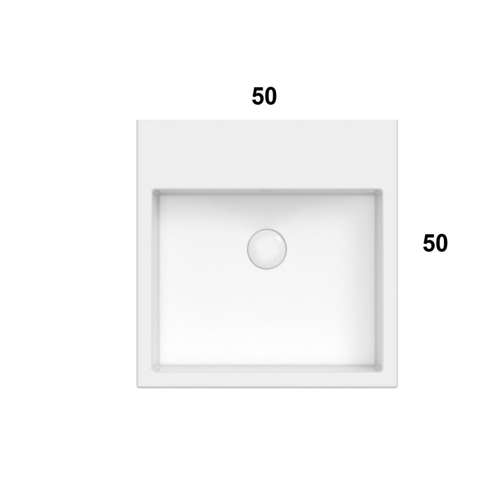 Lavabo installazione Sospesa o da Appoggio 50x50 cm - Globo Classic