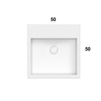 Lavabo installazione Sospesa o da Appoggio 50x50 cm - Globo Classic