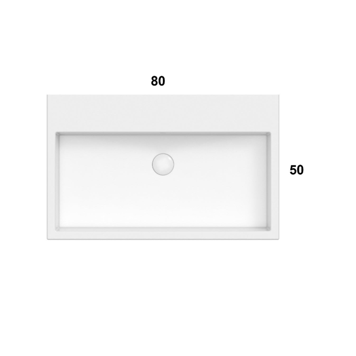 Lavabo Sospeso o D'appoggio Ceramica Globo Classic 80x50