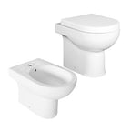 Coppia di sanitari filomuro Claim di Linpha Sanitary cm 37