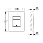 Placca di azionamento abs 156x197 Skate Cosmopolitan per cassette di scarico Grohe