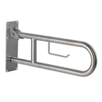 5657-38 - Appoggio ribaltabile con portarotolo modello Snug Gedy - Effetto Spazzolato