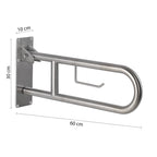 5657-38 - Appoggio ribaltabile con portarotolo modello Snug Gedy - Effetto Spazzolato