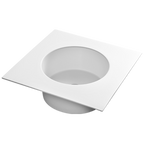 Lavabo da incasso quadrato con vasca tonda 55x55 cm profondo 19 cm - AXA Ceramiche