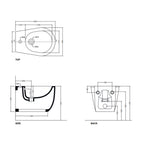 Sanitari sospesi Axa collezione Avani 50x35