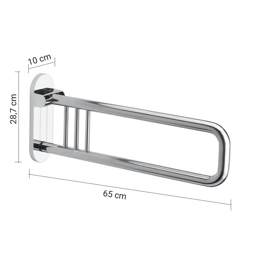 Appoggio ribaltabile Lunghezza 75 cm modello Prima Classe Gedy - Finitura Cromata